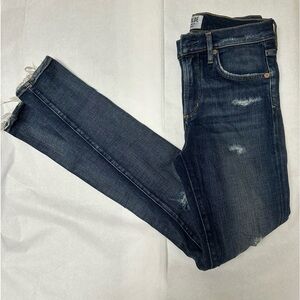 AGOLDE High Rise Distressed Raw Hem Skinny Jeans 🍇